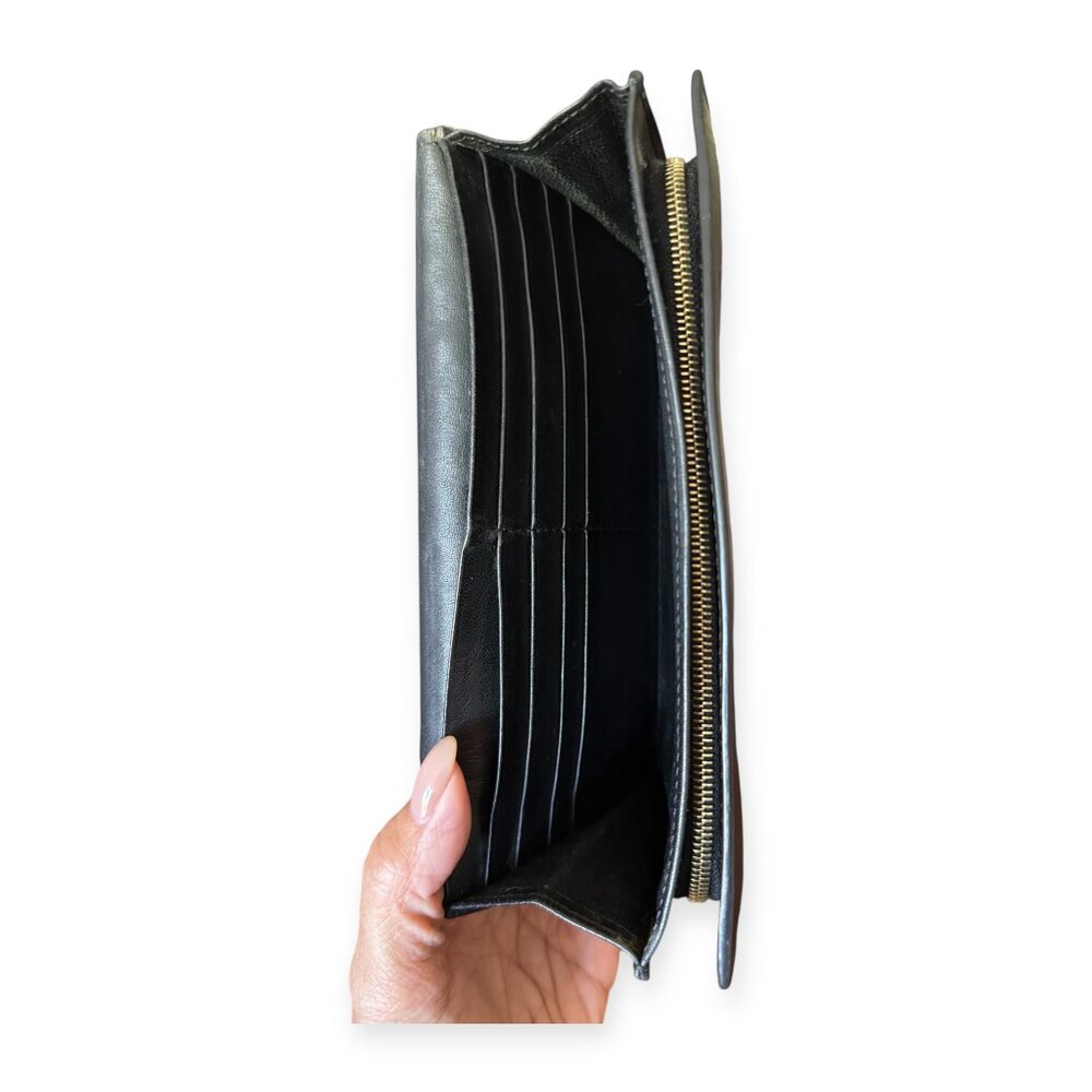 Bottega Veneta Intrecciato Leather Continental Wallet | Black - Picture 5 of 8